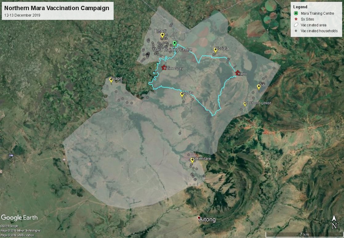 WSAVA News Northern Mara Vaccination Campaign Map
